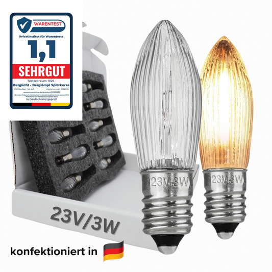 23V/3W Glühlampen für 10 Brennstellen, dimmbar