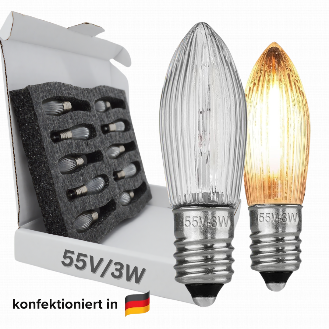 55V/3W Glühlampen für 4-5 Brennstellen, dimmbar