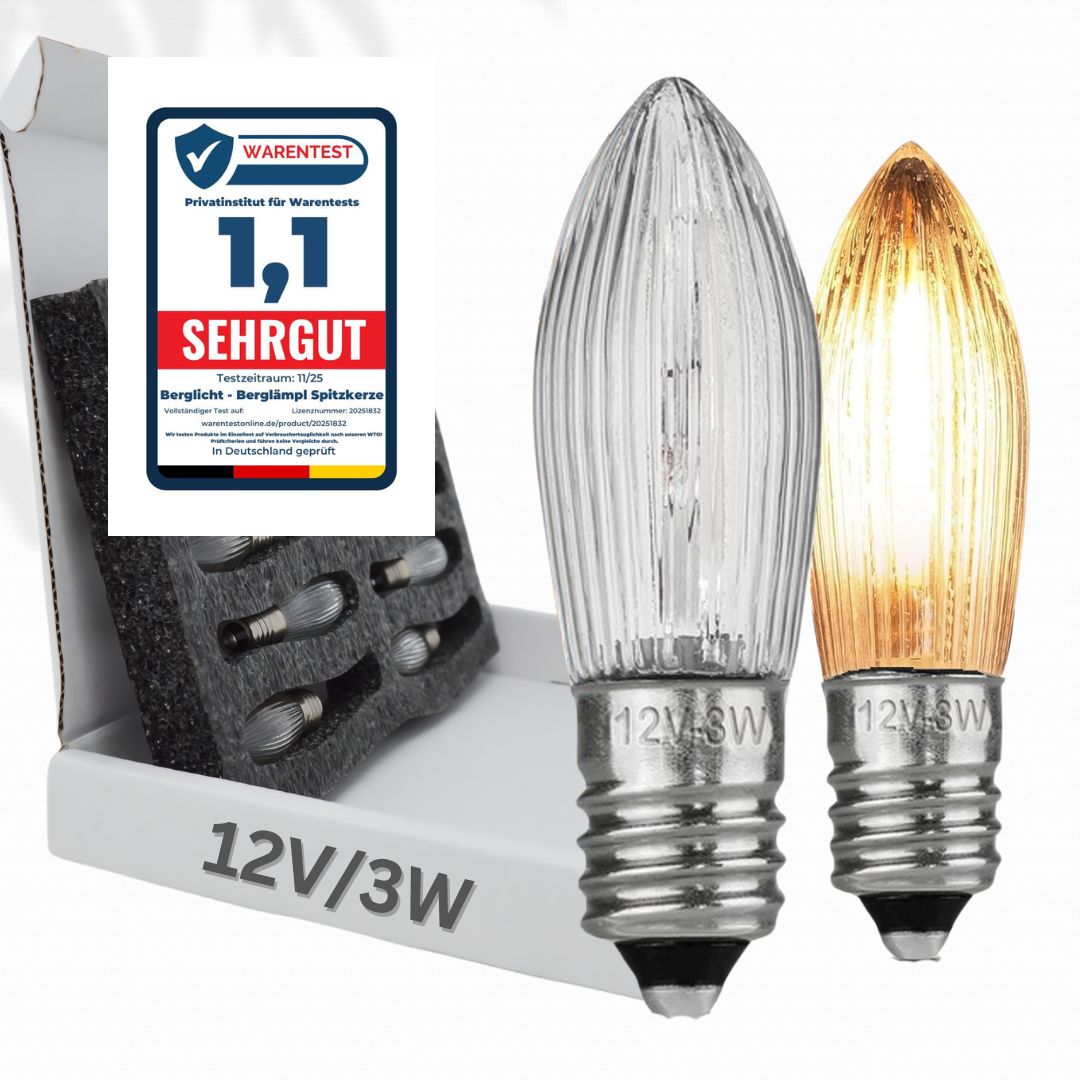 12V/3W Glühlampen für 20 Brennstellen, dimmbar