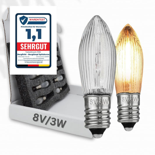 8V/3W Glühlampen für 30 Brennstellen, dimmbar