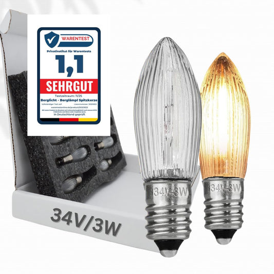 34V/3W Glühlampen für 7 Brennstellen, dimmbar