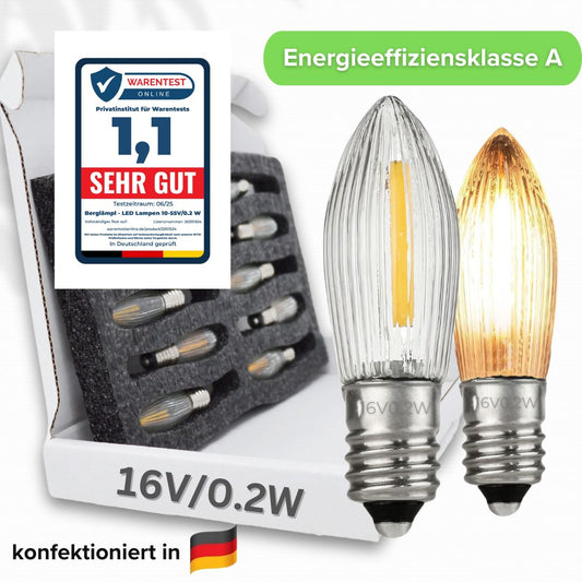 16V/0,2W LED Spitzkerzen für 14-15 Brennstellen